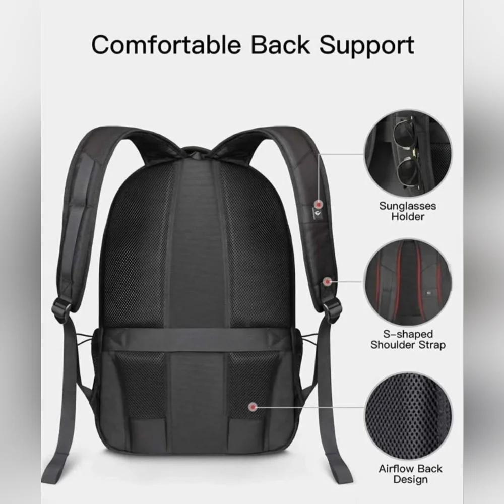 NWOT | Inateck | Laptop Bag Backpack | USB Port | 15.6 inch | Black |